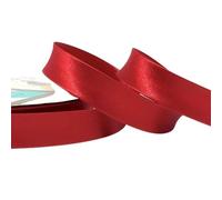 Plush Addict Single Fold Satin Bias Binding Tape for Sewing, Edging, Stitching, Hemming, Trimmings, Accessories, Outfits and Crafts - Dark Red - 18mm Wide x 5 Metre