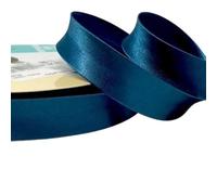 Plush Addict Single Fold Satin Bias Binding Tape for Sewing, Edging, Stitching, Hemming, Trimmings, Accessories, Outfits and Crafts - Storm Blue - 18mm Wide x 5 Metre