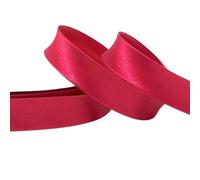 Plush Addict Single Fold Satin Bias Binding Tape for Sewing, Edging, Stitching, Hemming, Trimmings, Accessories, Outfits and Crafts - Dark Cerise - 18mm Wide x 5 Metre