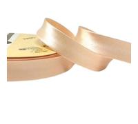 Plush Addict Single Fold Satin Bias Binding Tape for Sewing, Edging, Stitching, Hemming, Trimmings, Accessories, Outfits and Crafts - Champagne - 18mm Wide x 5 Metre