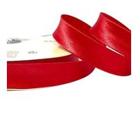 Plush Addict Single Fold Satin Bias Binding Tape for Sewing, Edging, Stitching, Hemming, Trimmings, Accessories, Outfits and Crafts - Red - 18mm Wide x 5 Metre