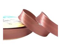 Plush Addict Single Fold Satin Bias Binding Tape for Sewing, Edging, Stitching, Hemming, Trimmings, Accessories, Outfits and Crafts - Dusky Pink - 18mm Wide x 5 Metre