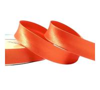 Plush Addict Single Fold Satin Bias Binding Tape for Sewing, Edging, Stitching, Hemming, Trimmings, Accessories, Outfits and Crafts - Orange - 18mm Wide x 5 Metre
