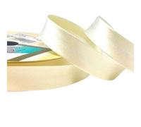 Plush Addict Single Fold Satin Bias Binding Tape for Sewing, Edging, Stitching, Hemming, Trimmings, Accessories, Outfits and Crafts - Ivory - 18mm Wide x 5 Metre
