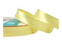 Plush Addict Single Fold Satin Bias Binding Tape for Sewing, Edging, Stitching, Hemming, Trimmings, Accessories, Outfits and Crafts - Lemon - 18mm Wide x 5 Metre