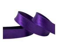 Plush Addict Single Fold Satin Bias Binding Tape for Sewing, Edging, Stitching, Hemming, Trimmings, Accessories, Outfits and Crafts - Purple - 18mm Wide x 5 Metre