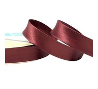 Plush Addict Single Fold Satin Bias Binding Tape for Sewing, Edging, Stitching, Hemming, Trimmings, Accessories, Outfits and Crafts - Burgundy - 18mm Wide x 5 Metre