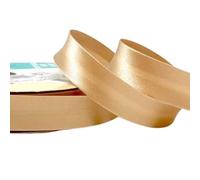 Plush Addict Single Fold Satin Bias Binding Tape for Sewing, Edging, Stitching, Hemming, Trimmings, Accessories, Outfits and Crafts - Oyster - 18mm Wide x 5 Metre
