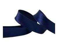 Plush Addict Single Fold Satin Bias Binding Tape for Sewing, Edging, Stitching, Hemming, Trimmings, Accessories, Outfits and Crafts - Navy - 18mm Wide x 5 Metre
