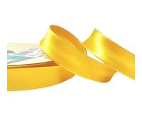 Plush Addict Single Fold Satin Bias Binding Tape for Sewing, Edging, Stitching, Hemming, Trimmings, Accessories, Outfits and Crafts - Yellow - 18mm Wide x 5 Metre