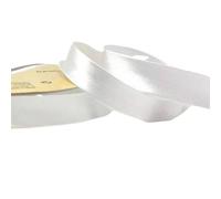 Plush Addict Single Fold Satin Bias Binding Tape for Sewing, Edging, Stitching, Hemming, Trimmings, Accessories, Outfits and Crafts - Bridal White - 18mm Wide x 5 Metre