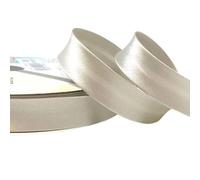Plush Addict Single Fold Satin Bias Binding Tape for Sewing, Edging, Stitching, Hemming, Trimmings, Accessories, Outfits and Crafts - Cloud Grey - 18mm Wide x 5 Metre