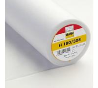 Plush Addict Ultra Soft Light Iron On Interfacing Equivalent to Vlieseline/Vilene H180 Sewing, Dressmaking, DIY Crafts and Accessories White - Half Metre
