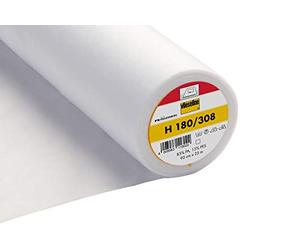 Plush Addict Vlieseline/Vilene Lightweight Fusible Interfacing H180 for Sewing, Embroidery, Quilting, Applique, Repair, & Stabilizer - White - 308-1/2M x 90cm