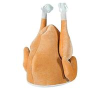 Plush Adult Turkey Costume Hat Turkey Glowing Hat Thanksgiving Party Caps Baseball Cap Embroide (A, One Size)