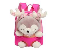 Plush Animal Backpack - Detachable Plush Reindeer Doll, Small Kids