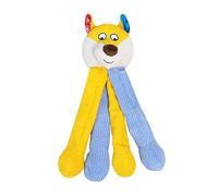 Plush Animal Dog Toy with Crinkle Paper and Squeaker, Chew-Resistant Self-Play Toy for Medium and Large Dogs, Durable and Interactive (bear)