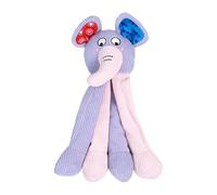 Plush Animal Dog Toy with Crinkle Paper and Squeaker, Chew-Resistant Self-Play Toy for Medium and Large Dogs, Durable and Interactive (elephant)