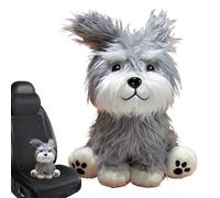 Plush Animal Dolls for Kid | Soft Plush Schnauzer Dog Figurine | Cute Stuffed Animal Model, Decorative Sleeping Companion for Bedroom Shelf Study Living Room Table