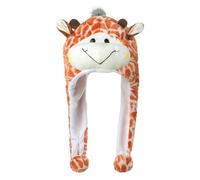 Plush Animal Earflap Hat, Animal Costume Hat, Rabbit, Lion, Giraffe, Wolf, Tiger, Panda, Cow, Soft Headpiece for Cosplay Props, Birthday Party, Stage Shows