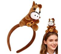 Plush Animal Ears Headband - Comfortable Accessory with Violin Decoration - Face Washing Band - for Parties Costumes Representations Children Young Adults Festival