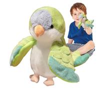 Plush Animal Hand Puppet - Furry Parrot Play Doll, Realistic Talking Bird Character with Flexible Beak and Arms for Storytelling | Interactive Role Acting Toy for Children, Boys, Girls, or School The