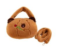Plush Animal Handbag - Capybara Cartoon Shoulder Bag, Soft Stuffed Handbag with Spacious Storage, Cute Fashion Accessory for Girls Women, Lightweight Plush Bag | Shopping Travel Casual Use