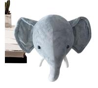 Plush Animal Head Wall Bracket | Hanging Kids Decor for Baby Room, Bedroom, Living Room or Playroom