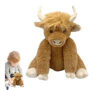 Plush Animal,Highland Plush Cow, 10 Inch Highland Scottish Cow Plush, Good Night Highland Cattle, Farm Toy with