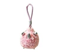 Plush Animal Keychain, Round Bunny Sheep Charm for Backpacks, Soft Stuffed | Soft Polyester Fiber Stuffed Pendant with Braided Cord for Bags, Decorative Mini Doll for Handbags Keys Pink