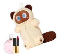Plush Animal Pencil Case, Plush Pencil Case - Plush Animal Organizer for Pens, Cartoon Cat Pencil Case, Plush Animal Pencil Pouch, White Cat Pencil Case, Se référer au descriptif, Refer to description