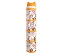Plush Animal Storage Organizer - Large Capacity Plush Toys Tube | Clear Container with Wheels for Easy Mobility | Cute Room Decor for Nursery,