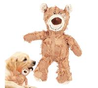 Plush Animal - Toy Bear with Sound | Interactive Plush Pet Toy, Unbreakable Hard Bear for Teething Puppy, Heavy Chewers, Small Breed, Enrich