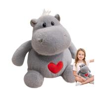 Plush Animals, Stuffed Hippo Ant, 35cm/13.78 Inches High Soft Hugging Pillow Toy, 23cm/9.06 Inch Long Collectible Cute Design 1 Piece, Gray, for Kids Girls Boys Women