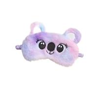 Plush Anime Eye Mask Sleeping Cute Koala Kids Sleep Mask Cartoon 3D Eye Cover Eye Blindfolds Travel Eye Band Shade Rest Eyepatch(Purple,3PCS)