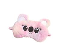 Plush Anime Eye Mask Sleeping Cute Koala Kids Sleep Mask Cartoon 3D Eye Cover Eye Blindfolds Travel Eye Band Shade Rest Eyepatch(Pink,1PC)