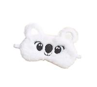 Plush Anime Eye Mask Sleeping Cute Koala Kids Sleep Mask Cartoon 3D Eye Cover Eye Blindfolds Travel Eye Band Shade Rest Eyepatch(White,3PCS)