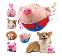 Plush automatic bouncing toy, bite-resistant, fun, interactive, squeaky toy, can talk and move automatically(Pink Rabbit)
