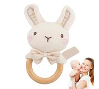 Plush Ba-by Rattle,- Soft Hand Shake Soothing Toy Elephant Bear Rabbit Lion Shape | Tod-dler Sensory Educational Grab Shaker Stuffed Animal Toy | for Boys Girls Early Learning Play Home Use