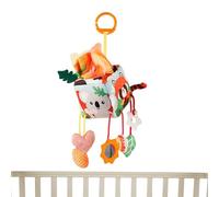 Plush Baby Stroller Toy - Clip-On Sensory Rattle Buddy | Car Seat Bassinet Hanging Mobile For Boys Girls 0-12 Months, Soft Cotton Crib Toy Baby Shower Present Curiosity-Driven Entertainment