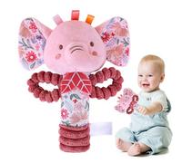 Plush Babys Rattle - Soft Animal Shaker Toy, Interactive Bunny Elephant Plush, Handheld Sensory Sound, Rattle toddlere Adorable infantt Playmate, Safe Newborns | Sensory Toy for 0-6 Months babis