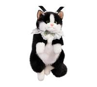 Plush Backpack Cute, Stuffed Cat Design, School Day Pack Kids | Soft Comfortable Feline Carrybag, Ideal Elementary Pupils, Lightweight Novelty Pack Supporting Travel Sports Daycare Beach