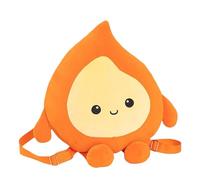 Plush Backpack - Flame Design Cute Backpack | Adjustable Shoulder Straps Plush Toy Handbag | Large Capacity Soft Toy Plush Bag | Toddler Bag Rag Doll for Home Decoration Girls and J, orange, Siehe