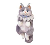 Plush Backpack - Pink Plush Cat Design, Soft and Compact | Cute School Mochla for Kids, Plush Animals, Backpack for Elementary Students, for Kids, Girls, Teens, grey, Consulte la descripción, See