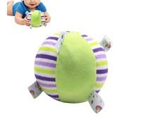 Plush Ball with Bells - Soft Sensory Rattle, Stuffed Chime Sphere, Vibrant Texture Round Toy, Cognitive Learning Plaything, Auditory Development, Multi Color Fabric for Nursery Activity