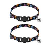 Plush Balloon Colorful Helloween Collars for Small Dogs Quick Release Buckle Dog Collar for Girls and Boys 2 Packs