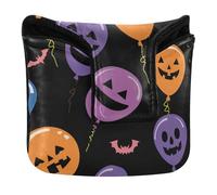 Plush Balloon Colorful Helloween Golf Putter Cover Mallet with Magnetic Closure Putters Headcover for Mallet Square Waterproof PU Leather