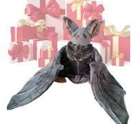 Plush Bat,12-inch Halloween Stuffed Animal | Gothic Cute Cozy Doll for Kids Nursery Crib Display Shelf Workplace Dorm Car Collection Valentine