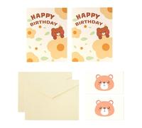 Plush Bear Foldable Birthday Card Festival Plush Bear Greeting Unique Birthday Surprise For Everyone Warm Gift Card
