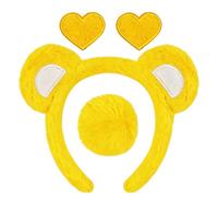 Plush Bear Headband, Cute Tail Props, 4Piece Plush Kit with Soft Texture, Unisex Dress Up Set with Playful Style, Photography Accessories Enhancing Fun Moments, Party New Year Daily Outdoor Thanksgivi